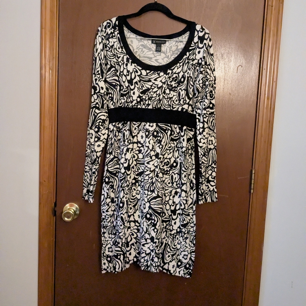 I.N.C. International Concepts Long Sleeve Sweater Dress, Sz L